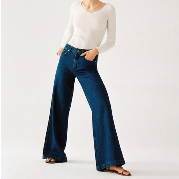 mango wide leg jeans